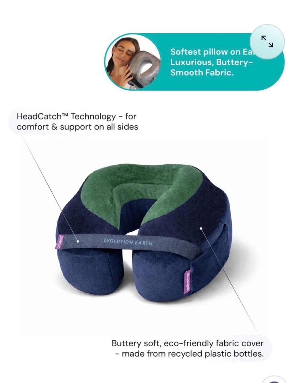 Evolution Earth Neck Travel Pillow